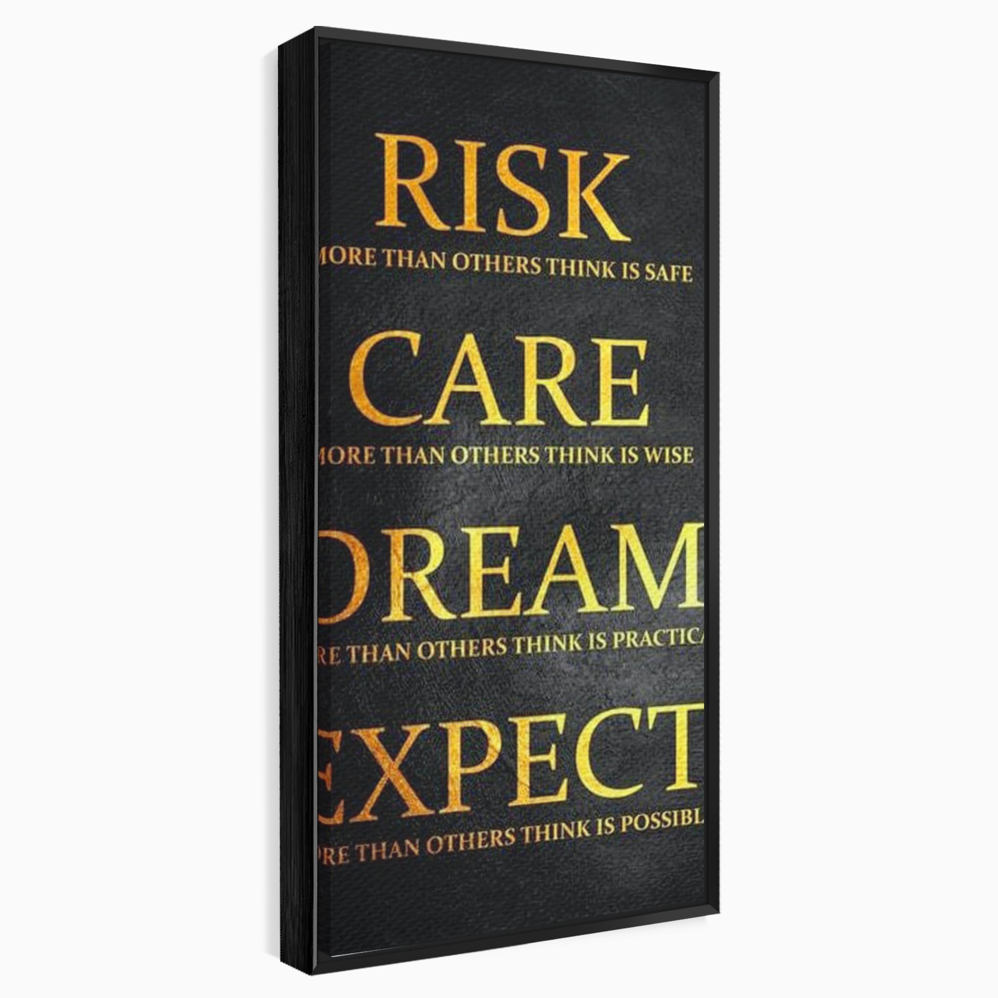 Tablou canvas cu tablou canvas cu citat motivational, in rama de aluminiu negru